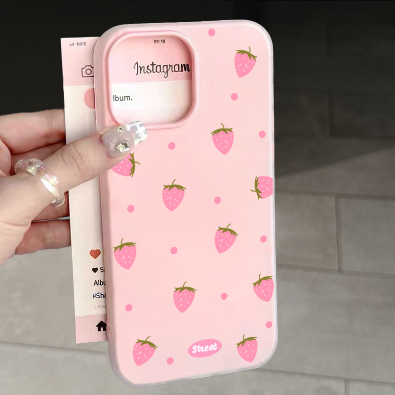 Sweet Pink Strawberry Pattern  - Strawberry Huller recension och pris