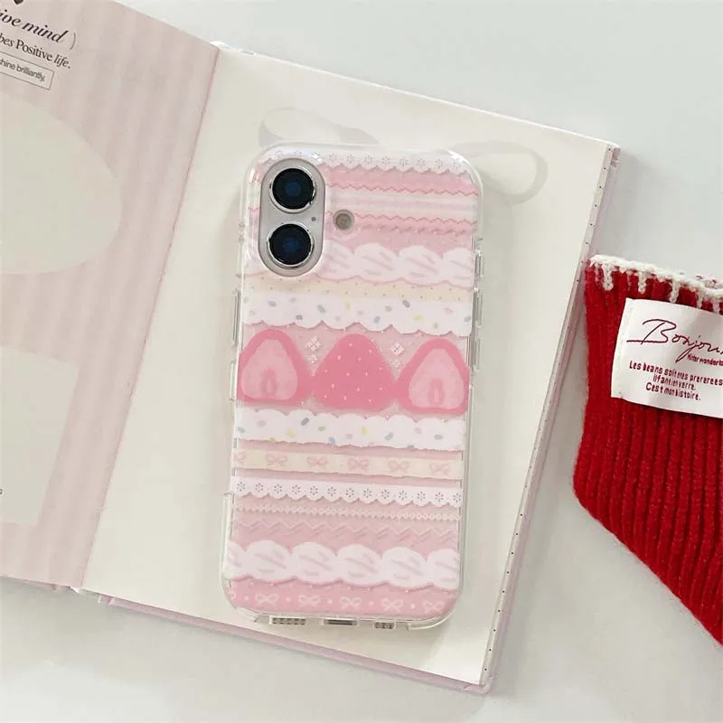 Cream Strawberry Cake Lace Bow - Strawberry Huller recension och pris