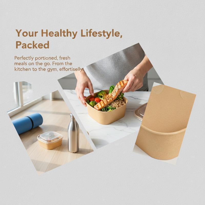 @*Disposable Square Kraft Pape - Meal Prep Delivery recension och pris
