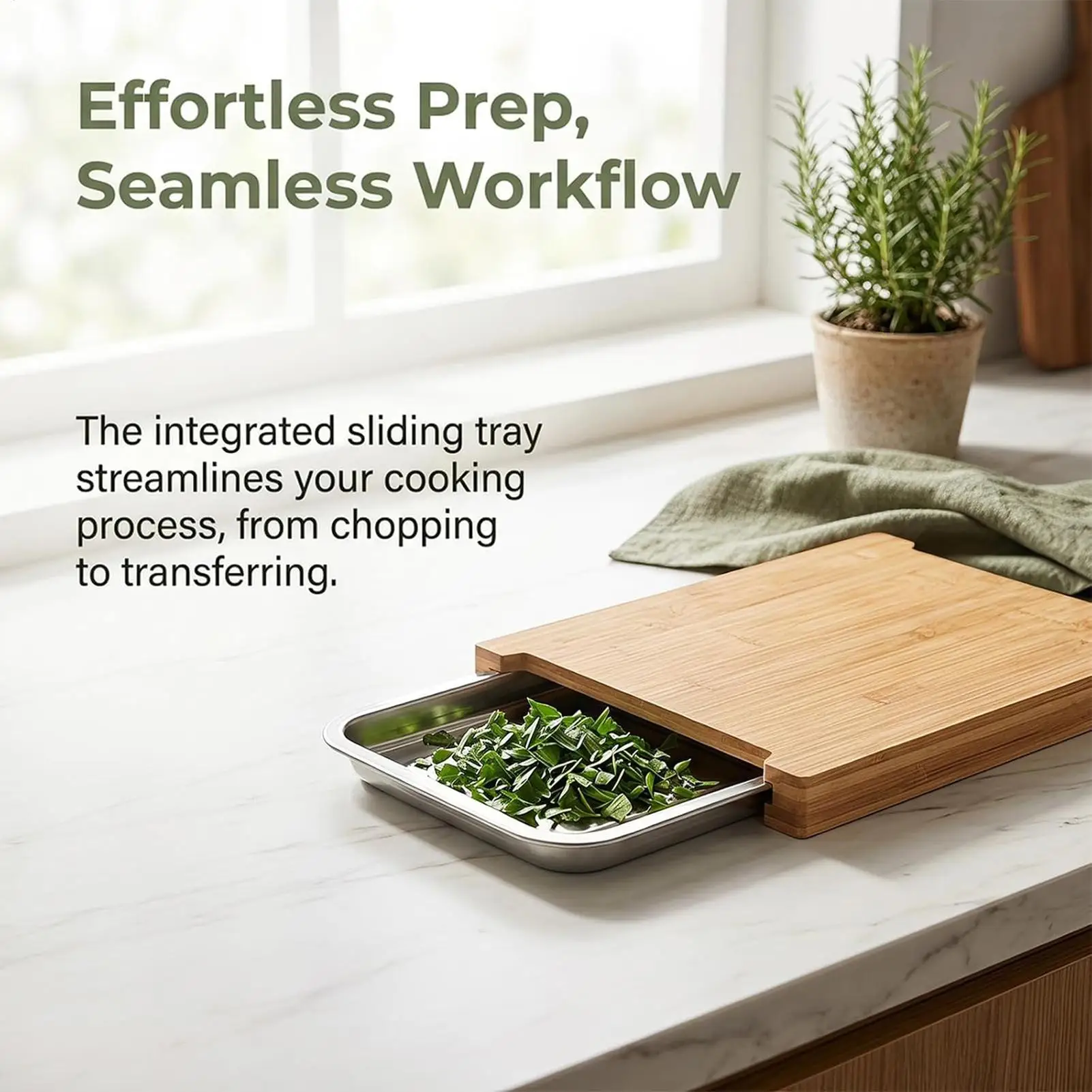 Wooden Cutting Board Non-Slip  - Meal Prep Veggie recension och pris