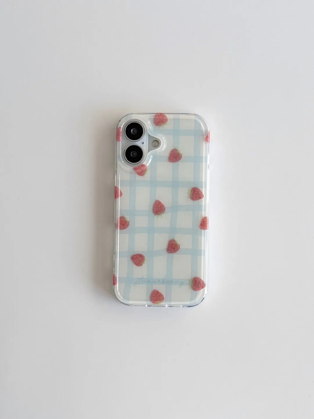Fresh Blue Grid Pattern Strawb - Strawberry Huller recension och pris