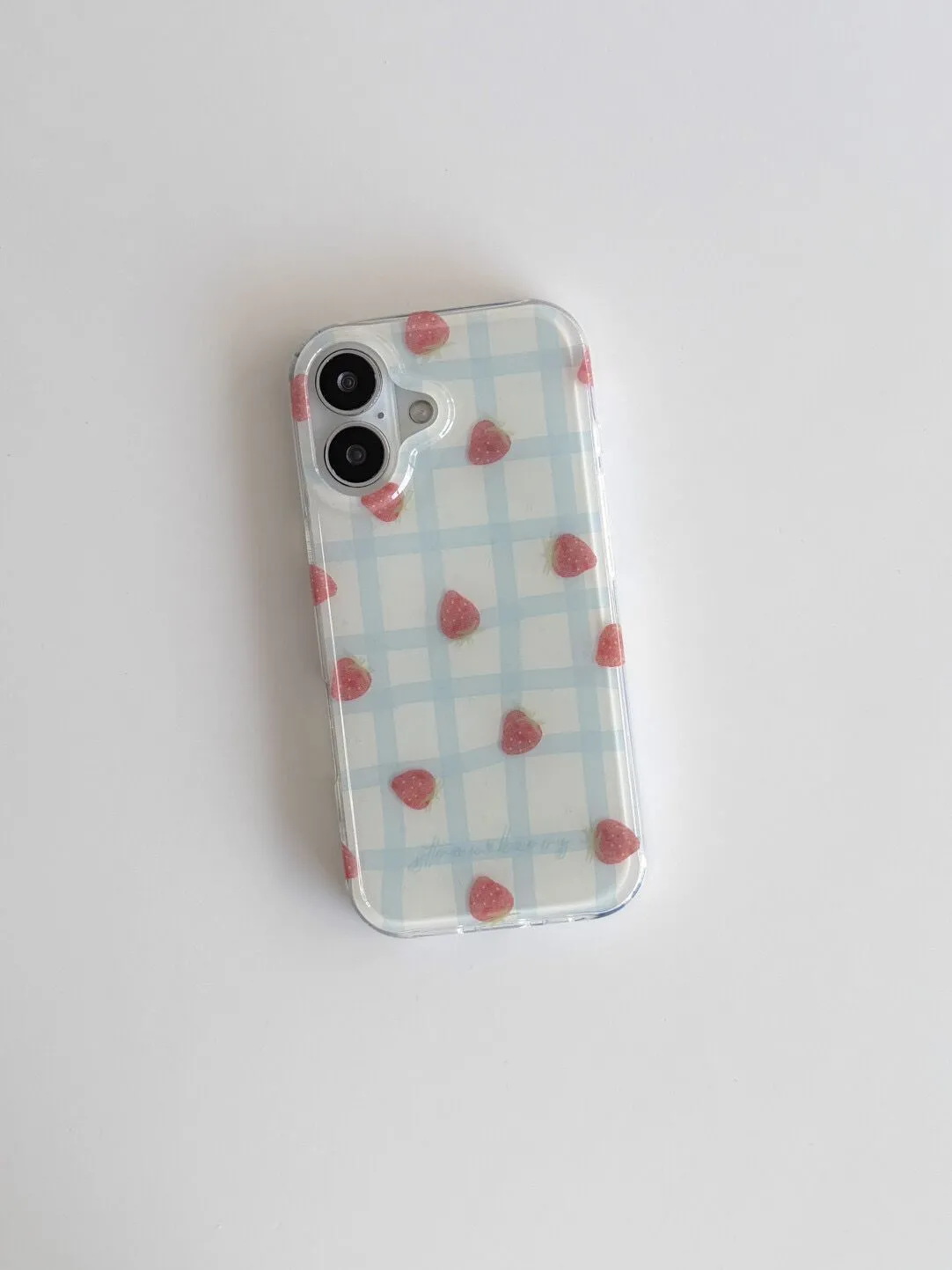 Fresh Blue Grid Pattern Strawb - Strawberry Huller recension och pris